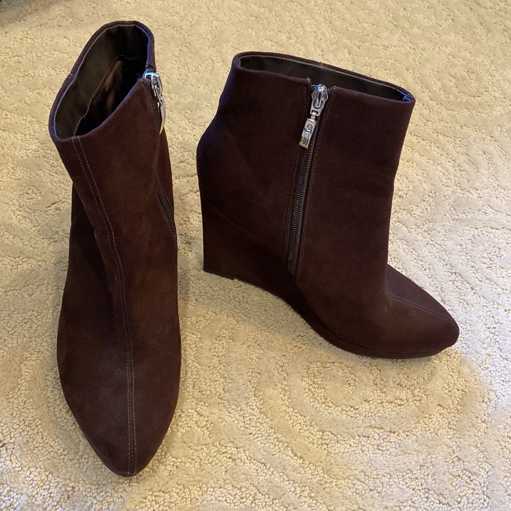 Guess Suede Booties (wedge heel)